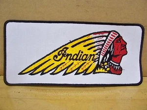 Vintage Old Indian Chief Motorcycle Large Jean Leather Jacket Patch NOS - Bild 1 von 2