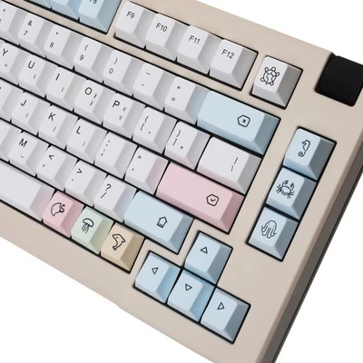 139 Keys Chalk Keycaps Dye Sub Korean Keycaps for Mechanical Keyboard White P... - Image 1 of 4