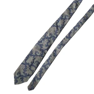Preswick and Moore Silk Tie Handmade Dusty Blue Lavender Gray Chambray EUC - Picture 1 of 5