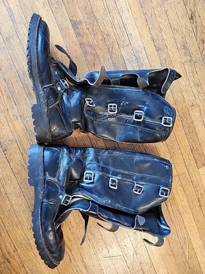 Vintage Torsten Hallman Leather Buckle Motocross Boots 10-11 Men’s - Image 1 of 4