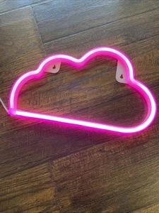 Cloud Neon Signs, LED Light for Wall Decor, Battery or USB Powered Sign - Picture 1 of 7