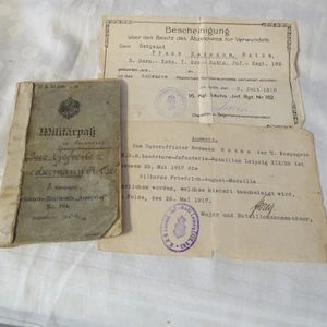 Militärpass + Urkunden Infanterie Regiment Kronprinz Nr.104  - 1.WK WW1 (NE152) - Bild 1 von 22
