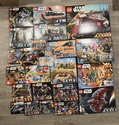Enorme Conjunto Lego Star Wars Lote De 23 Conjuntos (Novas Construções E Navios, Sem Minifiguras) - Imagem 1 de 2