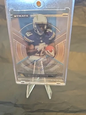 2015 Topps Strata - Autographs Melvin Gordon #SA-MG Blue /99 (AU, RC) - Image 1 of 3