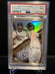 2019 Topps Gold Label Fernando Tatis Jr. Framed Auto Rookie Card PSA 9 - Picture 1 of 2