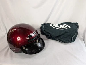HJC CS-2 Half Helmet Red Cruiser Motorcycle Size Medium Visor W Bag - Picture 1 of 15