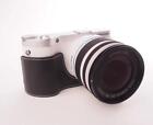 New Genuine Real Leather Half Camera Case Bag Cover Handmade For Samsung Nx300m
