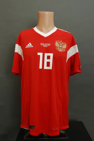 Zhirkov Russia Scotland Adidas EURO 2020 Qualifying Match Worn Jersey Shirt CCCP Cover