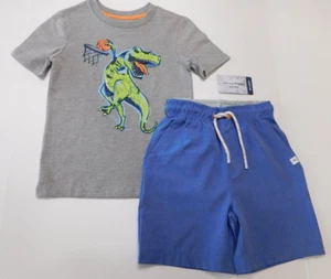 T-SHIRT & SHORTS SET--TOMMY BAHAMA--Boy's 2 Pc DINO BASKETBALL--SIZE S/5-6--NEW - Picture 1 of 7