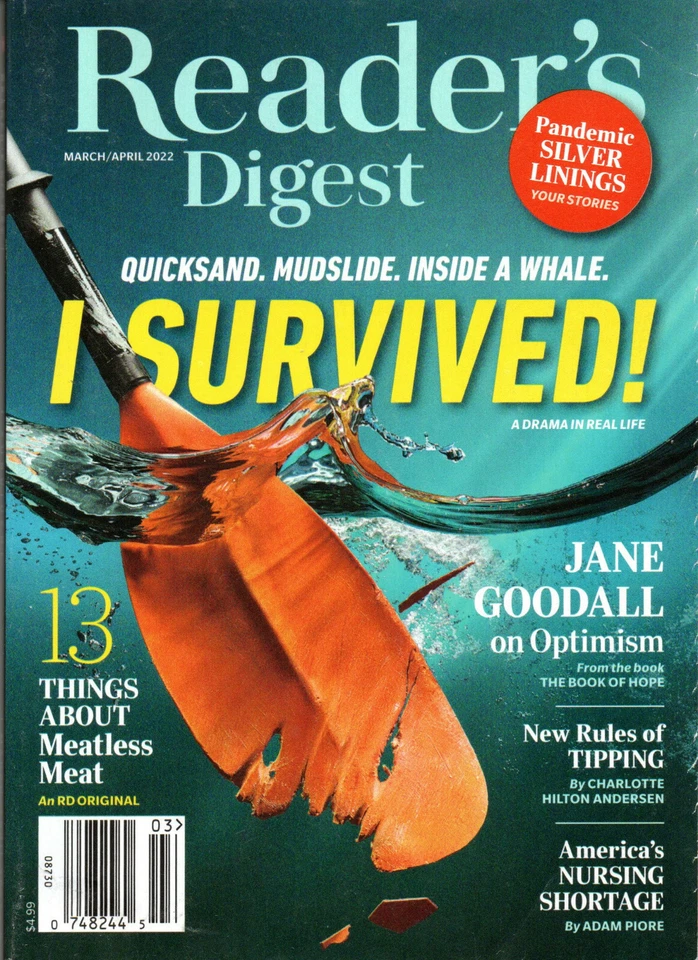 READER'S DIGEST Magazine March/April 2022 I Survived! Jane Goodall On Optimism - Image 1 of 3