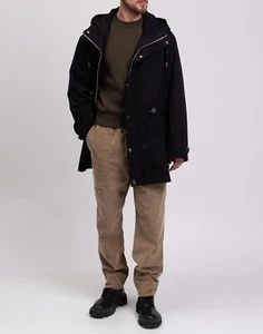 RRP €600 SANDRO Parka Jacket Size M Slit Pockets Lined Drawstring Logo Patch - Picture 1 of 11