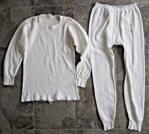 Vintage St. John's Bay Men's Large Thermal Long Johns Pajama Set Shirt Pants USA - Picture 1 of 18