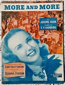 VINTAGE SHEET MUSIC - 1944 MORE AND MORE - KERN & HARBURG (1944) - Picture 1 of 3