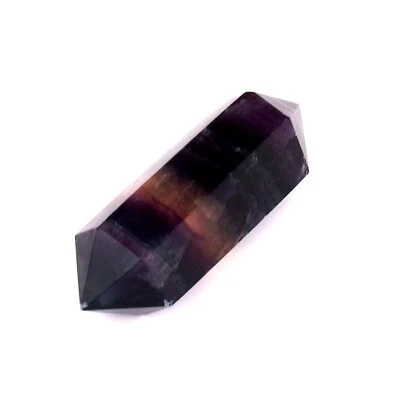 Regenbogenfluorit Doppelender AA - Qualität  Länge 72 mm bunt Fluorit Spitze 145 - Bild 1 von 4