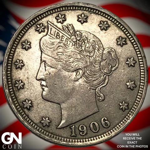 1906 Liberty V Nickel  Q6615 Cover