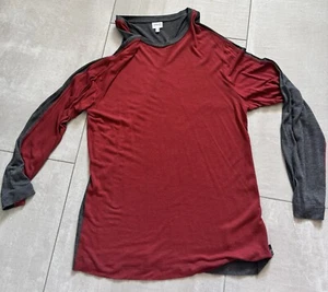 Giorgio Armani Collezioni Men’s Large Red & Grey Casual Long Sleeve Shirt L - Picture 1 of 7