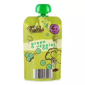 3 x 100g Mamia Organic Baby Food Green Veggies 6+ Months Vegetarian  - Picture 1 of 1