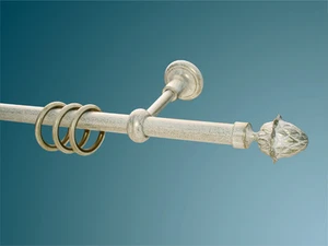 Gardinenstange Eisen weiss gold 20mm Modell Isabel - Picture 1 of 1