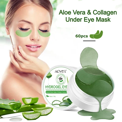 60 Pcs Under Eye Hydrogel Collagen & Aloe Mask Patches Dark Circles Anti Ageing - Image 1 of 4