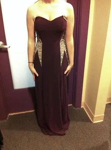Gorgeous Eggplant Colored Prom Dress Evening Wear Size 3 NEW WITH TAGS - Bild 1 von 5