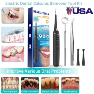 Limpiador dental eléctrico placa cálculo quitamanchas kit limpieza dental - Imagen 1 de 14