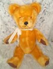 Vintage 18' Golden Yellow Felt Pads Jointed Plush Teddy Bear ~ Made in England 