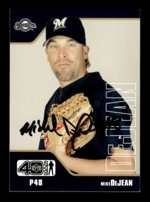 MIKE DEJEAN SIGNED 2002 UPPER DECK 40 MAN #531 ON-CARD AUTO - MILWAUKEE BREWERS - Image 1 of 2