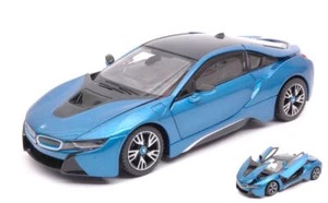 MODELLINO AUTO STATICO DIECAST BMW I8 2015 BLU MODELLISMO SCALA 1:24 - Foto 1 di 5