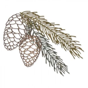 Tim Holtz Sizzix Thinlits Die ~ PINE BRANCH ~ 664228 - Picture 1 of 2