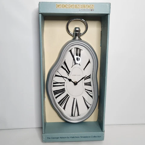 NEW Verichron Melting Wall Clock 1812 Inspired By Salvador Dali George Nelson Cover