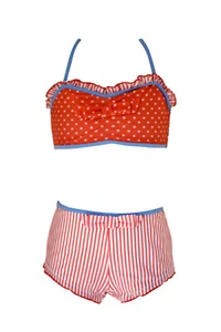 Mädchen 2-teiliges Schwimm Tankini Bikini Set Kinder Badeanzug 4 bis 6 Jahre Kostüm - Bild 1 von 5