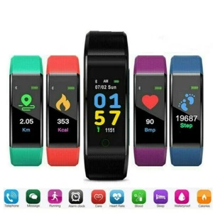 Sport Fitbit Fitness Activity Tracker Blood Pressure Heart Rate  Smart Watch US. - Picture 1 of 21