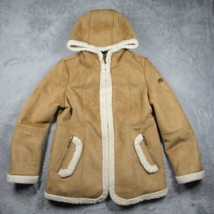 Koolaburra UGG Shearling Jacket Womens Large Camel Coat Penny Lane Boho Hippie - Picture 1 of 11