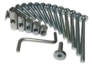 M6 Furniture Connector Bolts Cross Dowel Barrel Nuts 25mm - 70mm Unit Bed Cot - Picture 1 of 1