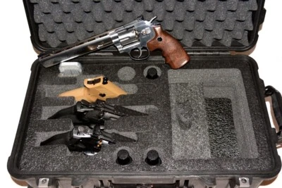 Precut foams holds 3 large revolvers fits Harbor Freight Apache 5800 case Bonus - Image 1 of 4