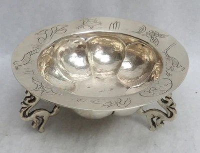 GRAN CUENCO DE PLATA ESTERLINA MACIEL PLATERO MEXICANO AÑOS 30 DE COLECCIÓN Foto 1 de 4