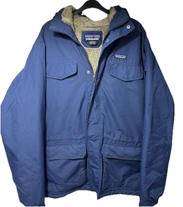 Patagonia Isthmus Parka Men’s L Blue Fleece Lined Winter Jacket Coat - Picture 1 of 4