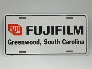 Fuji Fujifilm Booster Metal Car License Plate Greenwood South Carolina - Picture 1 of 2