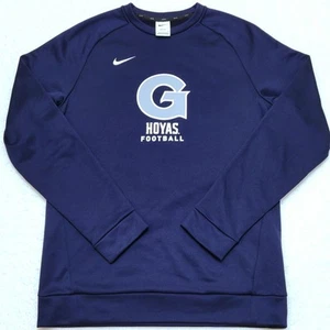 TEAM ISSUED Nike Dri-Fit Georgetown Hoyas football crew sweatshirt Men's SMALL S - Picture 1 of 6
