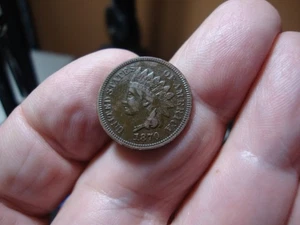 1870 Bold N Variety Indian Head Cent, XF Details - Picture 1 of 4