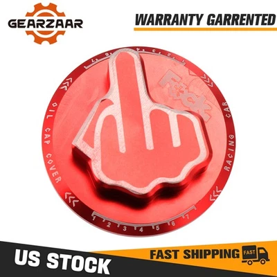 Screw-In Middle Finger Oil Filler Tank Cap Valve Cover For Honda Acura Red USA 7 - Image 1 of 4