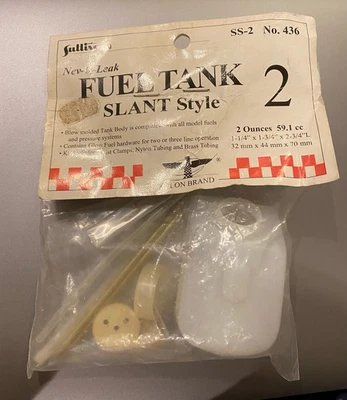 Sullivan Nev-R-Leak Slant Type Fuel Tank SS-2 2 ounces NOS #436 - Image 1 of 2