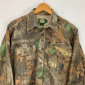 Cabela’s Realtree Camo Shirt Men Large Button Up Heavy Brush Cotton Outdoor - Picture 1 of 11