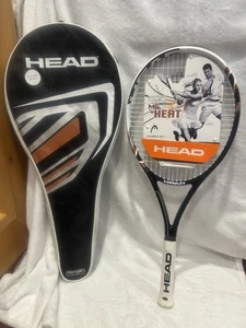 Racchetta da Tennis Nuova con Portante -Testa MG Heat Microgel Plus 27" Lunga 4 1/4" Impugnatura - Foto 1 di 8