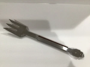 Vintage Edelstahl Japan Utensil mit Nussbaum Griff, Wender/Spachtel/Fleischgabel - Bild 1 von 4