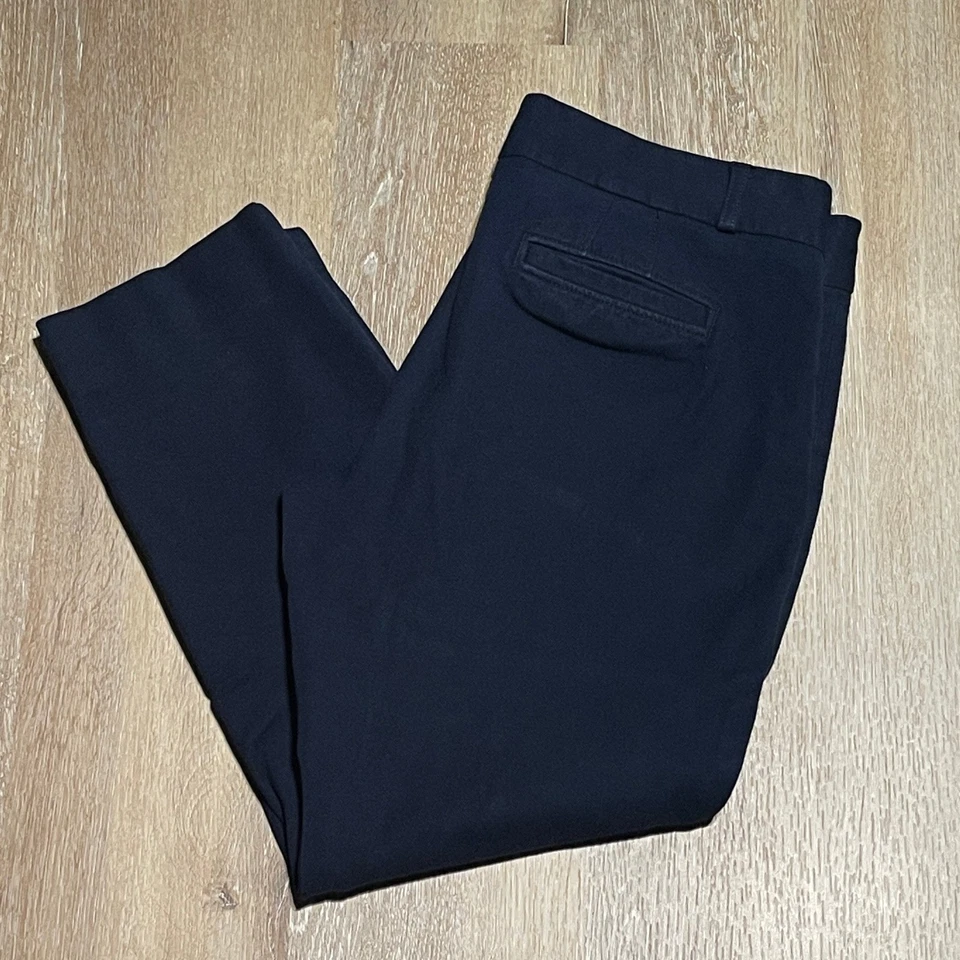 Banana Republic Sloan Fit Stretch Petite Navy Blue Ankle Pants Women's Size 8P - Image 1 of 4