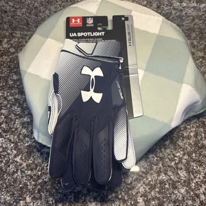 Guantes de fútbol UA Spotlight GlueGrip-NUEVOS CON ETIQUETAS-XL guantes para hombre-azul-¡Envío gratuito! - Imagen 1 de 5