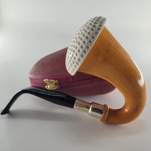 Echte natürliche afrikanische Kürbis Kalebasse Block Meerschaumpfeife Handarbeit CPW #k1925 - Bild 1 von 19