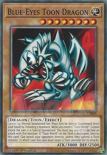 Yugioh - Blue Eyes Toon Dragon - 1st Edition NM - Plus Free Holographic Card - Image 1 of 1