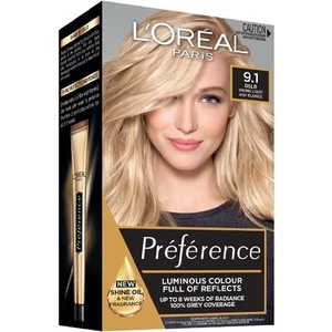 Tinte de cabello rubio ceniza claro vikingo L'Oreal Paris Preference Oslo 9.1 AU - Imagen 1 de 1